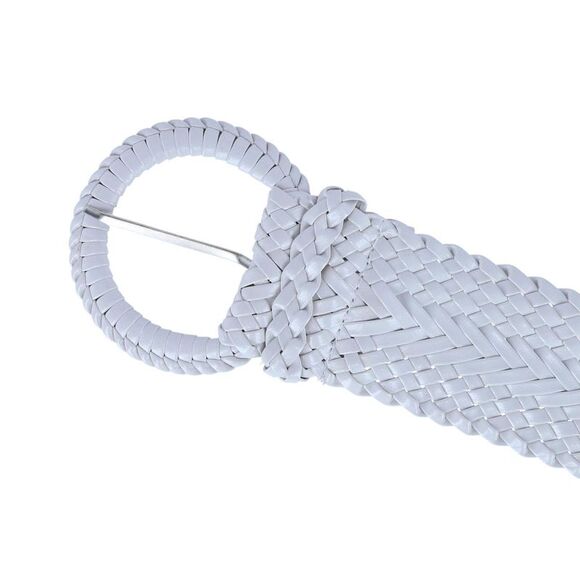 CTM Women's Braided Wide Belt with Matching Buckle - Picture 3 of 4